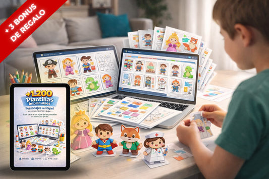 +1.200 Plantillas Imprimibles + 3 Bonus estrategicos de regalo